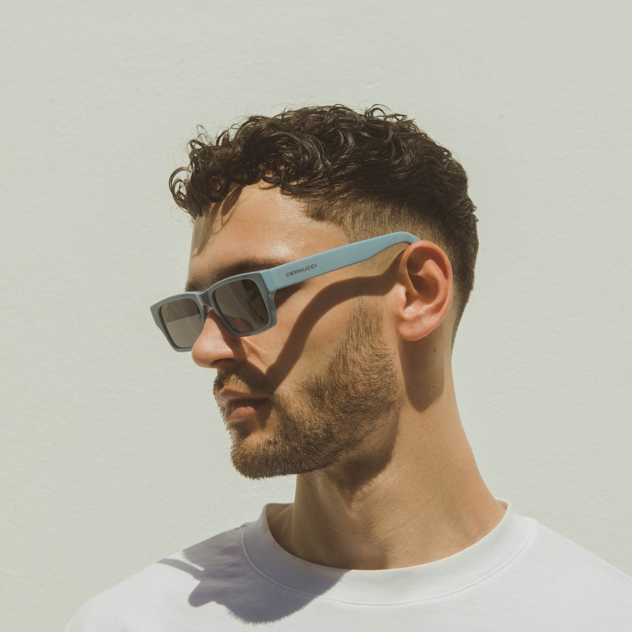 Rectangular Sunglasses - Blue - Cernucci